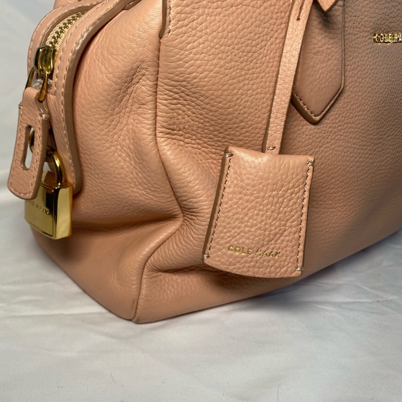 Cole Haan Dorset Leather Satchel Pink With Gold Hardwares Missing Long Strap - Picture 3 of 16